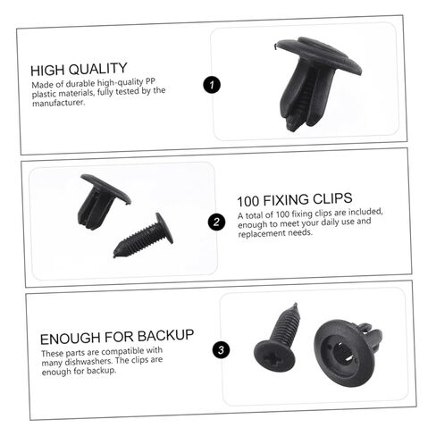 200Pcs Dishwasher Panel Retainer Clips Push Pin Rivets for Easy Installation Durable Fasteners for Dishwasher Kick Plate Replacement and Secure Fixing in Saudi Arabia