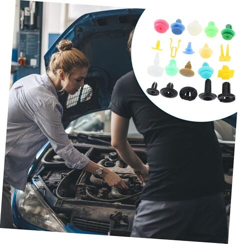 Luxshiny 500 قطعة من مشابك دفع السيارات، مشابك تثبيت متينة لإصلاح المصد، ملحقات دبوس دفع تلقائي متعددة الأغراض لسهولة التركيب ومقاومة درجات الحرارة العالية in Kuwait