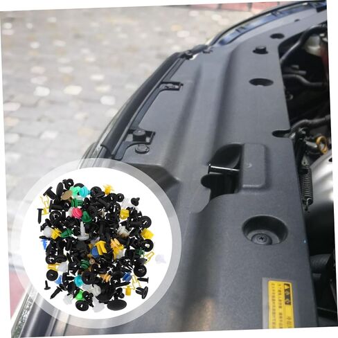 Luxshiny 500 قطعة من مشابك دفع السيارات، مشابك تثبيت متينة لإصلاح المصد، ملحقات دبوس دفع تلقائي متعددة الأغراض لسهولة التركيب ومقاومة درجات الحرارة العالية in Kuwait