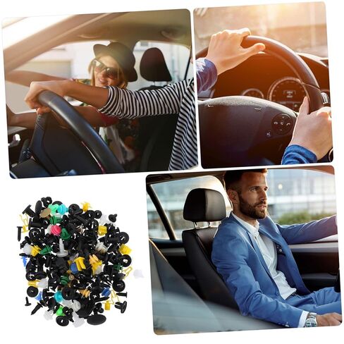 Luxshiny 500 قطعة من مشابك دفع السيارات، مشابك تثبيت متينة لإصلاح المصد، ملحقات دبوس دفع تلقائي متعددة الأغراض لسهولة التركيب ومقاومة درجات الحرارة العالية in Kuwait