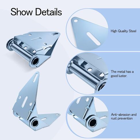 ترقية مفصلات باب المرآب المكونة من قطعتين رقم 1، المفصلة شديدة التحمل من الفولاذ المجلفن مقاس 14 لاستبدال الأبواب السكنية والتجارية الخفيفة، وإيقاف الصدأ والتآكل، سهلة التركيب بنفسك بفتحات مقطوعة مسبقًا in Kuwait