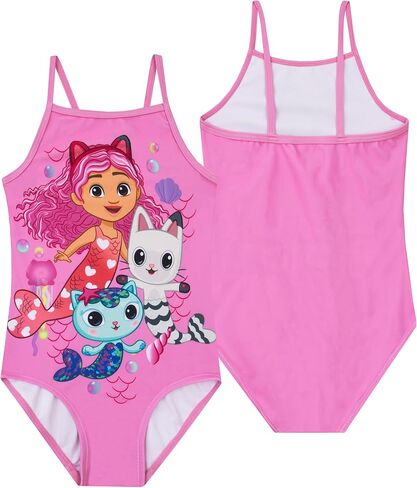 DreamWorks Gabby’s Dollhouse Girls Bathing Suit, Mermaid Girls Swimsuit, Kids Bathing Suit for Summer in Saudi Arabia