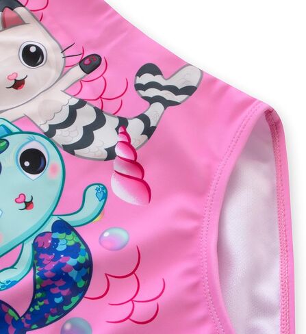 DreamWorks Gabby’s Dollhouse Girls Bathing Suit, Mermaid Girls Swimsuit, Kids Bathing Suit for Summer in Saudi Arabia