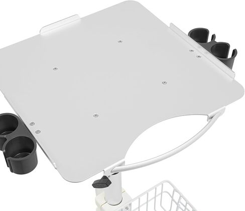 عربة دوارة طبية مع 5 عجلات قابلة للقفل، عربة أدوات من سبائك الألومنيوم قابلة للتعديل بارتفاع 24-38 بوصة، سعة 22 رطلًا للاستخدام المنزلي في عيادة المستشفى وصالون التجميل in Kuwait