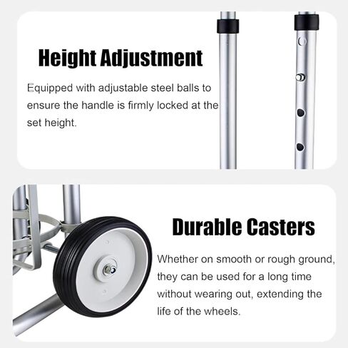 Aluminum Alloy Gas Cylinder Holder for Laboratory Home, Oxygen Tank Holder 2 Wheels Oxygen Storage Rack Cart, Adjustable Height Rolling Oxygen Tank Dolly, Diameter 15.8cm(6 1/4") in Saudi Arabia