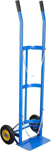 Commercial Gas Cylinder Hand Cart, Oxygen Tank Holder 2 Wheels Oxygen Tank Carrier with Safety Chain, Nitrogen/Acetylene Tanks Trolley for Laboratory/Factory in Saudi Arabia