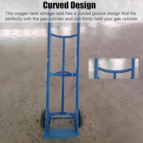 Commercial Gas Cylinder Hand Cart, Oxygen Tank Holder 2 Wheels Oxygen Tank Carrier with Safety Chain, Nitrogen/Acetylene Tanks Trolley for Laboratory/Factory in Saudi Arabia