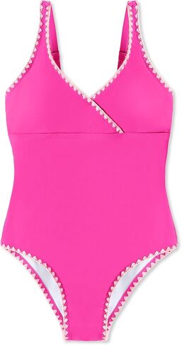 GEMLON Girls Swimsuit One Piece Swimwear Padded Adjustable Strap Beach Bathing Suit Color Contrast Swimsuit Teens 7-16Y in Saudi Arabia