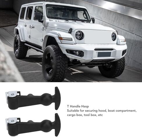 RiToEasysports 2PCS T Handle Hasp, Rubber Material, Arrow Storage Case Draw Latch for Cooler Boat Compartment Automotive Truck Tool Box 4.8 X 2.4 X 1.3in in Kuwait