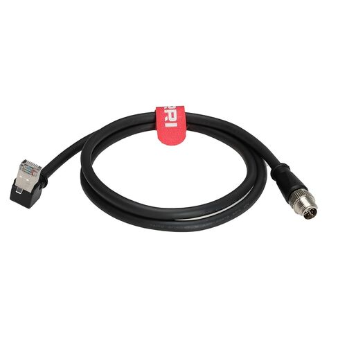 DRRI M12 X-Coded 8 Pole to 90 Degree Angle RJ45 Industrial Ethernet Cat6 Cable for Machine Vision (3M, Blue) in Saudi Arabia