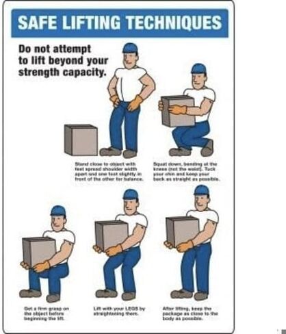 SAFETY SIGN SAFE LIFTING TECHNIQUES, Mfr: MGNF512XL-A in Saudi Arabia