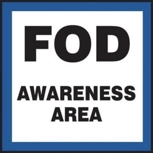 SAFETY SIGN FOD AWARENESS AREA 12 in x 12 in, Mfr: MQTL524VA-A in Saudi Arabia