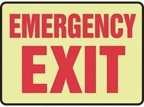 GLOWINTHEDAR K SAFETY SIGN EMERGENCY, Mfr: MLEX578GT-A in Saudi Arabia