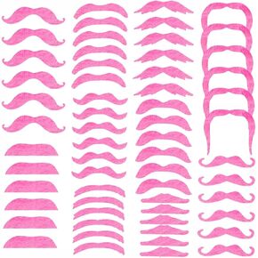 60pcs شوارب مزيفة وردية اللون ، ملصقات شارب مضحكة تلتزم على الشوارب الساخنة للحفلات الحفلات الحفلات الحزب in Kuwait