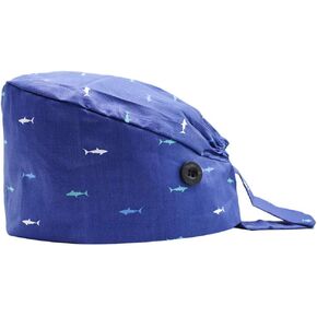 BEARAE Scrub Caps, Working Cap with Buttons Sweatband, Tie Back Nurse Nursing Surgical Medical Cap Bouffant Hats for Women in Kuwait