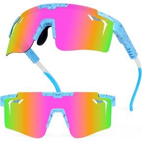 2-Sizes Kids Youth Baseball Sunglasses Men Women Vipers Sunglasses Softball Boys Girl True Polarization &UV Protection in Saudi Arabia