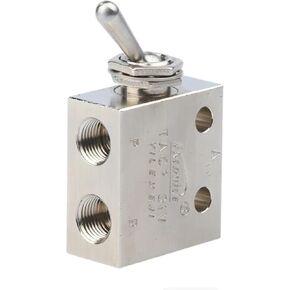 TAC2-31V Mechanical Valve, 1/8"PT Thread 2 Position 3 Way Toggle Lever Air Pneumatic switch, 1pc in Kuwait