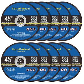 كاوبوي بوب 10 قطع 4 1/2 بوصة عجلة قطع 4.5 بوصة × 040 × 7/8 بوصة قطع عجلات للمعادن والفولاذ المقاوم للصدأ، أقراص قطع 4 1/2 لمطحنة الزوايا in Kuwait