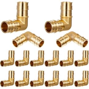 8 Pcs 1 Inch Full Flow Pex A Expansion Fittings No Lead 1"x 1" 90 Degree Elbow Brass Fittings Pex Crimp Tool for Tubing Pipe Connection, ASTM F1960 in Kuwait