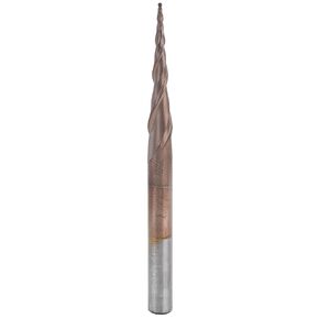 Tapered End Mills, Carbide Tip Router Bits for CNC, High Hardness Tungsten Steel with Bronzed Coating, Excellent Chip Removal Effect for 3D Engraving Plywood, Wood, and More (R0.5 * 30.5*D6*75) in Kuwait