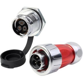 Locking wire DH16 full metal connector 3-core pinhole 10A male and female docking welding-free aviation and socket(Flange reverse installation) in Kuwait