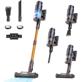 Cordless Vacuum Cleaner, 550W/50Kpa/70Mins Vacuum Cleaners for Home with Smart Auto Mode/LED Touch Display, Self-Standing Cordless Stick Vacuum Rechargeable, Vacuum Cleaner for Pet Hair/Carpet/Floors in Saudi Arabia