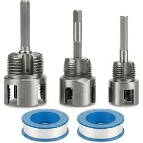 خيط أنابيب PVC، أداة خيوط الأنابيب الداخلية والخارجية، مجموعة قطع خيط 1/2 بوصة 3/4 بوصة 1 بوصة لأنابيب المياه البلاستيكية، أداة تعمل بالحفر in Kuwait