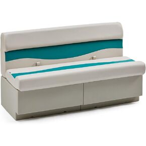 مقعد وقاعدة مقعد القارب العائم الكلاسيكي مقاس 55 بوصة من DeckMate - باللون العاجي والأزرق المخضر in Kuwait