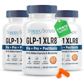 GLP-1 XLR8 ملحق استقلاب الجوع الأيض دعم فقدان الوزن 2.6 مليار AFU البروبيوتيك لايف ما بعد الاكتئاب Akkermansia الشاي الأخضر الشاي الكوري الخبير LED LED للنساء والرجال 180 كبسولات in Kuwait