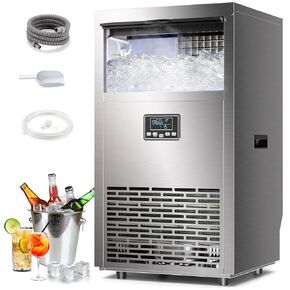 COWSAR Commercial Ice Maker 100Lbs/24H - Under Counter Ice Machine, Freestanding Industrial Ice Cube Maker, Adjustable Thickness,Touch Screen, Self-Cleaning for Restaurant, Bar,Outdoors, Home. in Kuwait