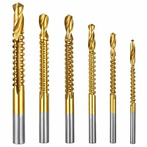 6 Pack 3-8mm Serrated Side Cutting Drill Bit Titanium Coated Hss Twist Drills Bit, Twist Drill Bits Set Hex Shank Serrated Cutting Drills Bits Woodworking Tools for Wood Metal Plastic Hole in Kuwait