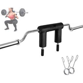 Safety Squat Bar 700lbs Solid Steel Olympi-c Barbell with Shoulder Pads, 2 Barbell Clips - Fits 2" Plates (No Weights Included) in Kuwait