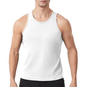 Men's Tank Top Sleeveless Bodybuilding Fitness Bottoming Gym Shirt Exercise Running Muscles Vest in Saudi Arabia