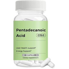Pentadecanoic Acid, C15:0 Supplement, Supports Immune Health & Mitochondrial Health - 60 Capsules in Kuwait
