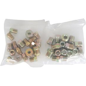 Genuine 35Pcs 3/16 & 1/4 Tube Brake Line Tubing Fitting Nuts Kit For Inverted Flares Genuine OEM Replacement in Kuwait