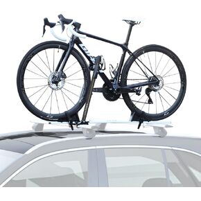 Roof Bike Rack Mount, Foldable Upright Bicycle Carrier, Lightweight Aluminum Bike Rack with Secure Locking, 1-Bike Rooftop Carrier for Car/SUV, Black in Kuwait