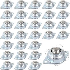 وحدات نقل الكرة 5/8 بوصة 30 قطعة، فولاذ كربوني مجلفن، 360 درجة، حمولة 33 رطل، وحدات عجلات ناقلة ذاتية الصنع in Kuwait