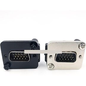 DB15 Data Cable Connector VGA Panel Mounting D Type 3Row 15pin Port Socket Female Male Adapter DP15 1Pcs(Male to Female B) in Saudi Arabia
