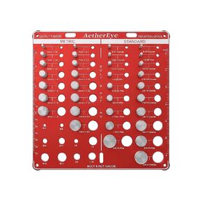 A 34-Hole nut and Bolt Thread Checker, Along with Bolt Size Gauges and Thread Gauges,Thread Checker is Suitable for Manufacturing, Assembly, and Quality Inspection Tools. in Saudi Arabia