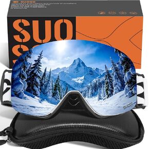 نظارات Suoso OTG للتزلج للرجال والنساء، نظارات تزلج مغناطيسية بدون إطار مضادة للضباب UV400 حماية من الأشعة فوق البنفسجية in Kuwait