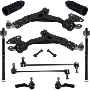TUCAREST 10Pcs Suspension Kit Fit For 2013-2019 Fo-rd Escape, 2 Front Lower Control Arm w/Ball joint + 4 Outer Inner Tie Rod + 2 Sway Bar [# MS401107 MS401108 K750554 EV800898 ES800954 ES800955] in Kuwait