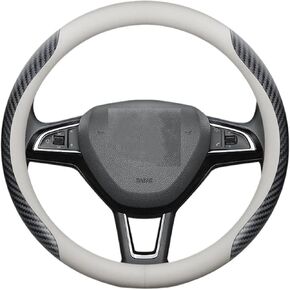 Auto Parts Car Steering Wheel Cover Anti Slip Pu Leather Steering Protector Anti Scratch Steer Wheel Cover Universal Fit for 38cm(O Shiny Fibers) in Saudi Arabia