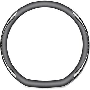 Fit for Jaecoo 7 Lucano L7 2023-2026 2024 2025 Car Carbon Fiber Steering Wheel Cover Non-Slip and Anti-Scratch Interior Accessories(D-Type Black A) in Saudi Arabia