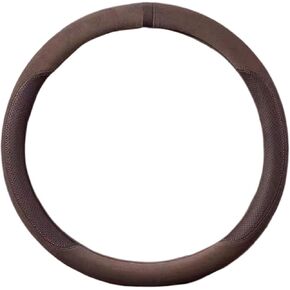Suede Cover Fit for All Seasons Auto Steering Wheel Cover Ultra-Thin Non-Slip O-Shaped Round Breathable Car Steering Wheel Protector(O Shape Brown) in Saudi Arabia