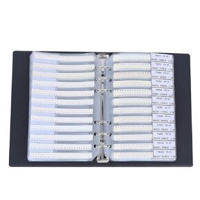 0201 170 Value Resistors Assortment Kit Sample Book, Electronic Component Storage, Plastic Material, Carry for Electronic Professionals, 170 Types of Samples, in Kuwait