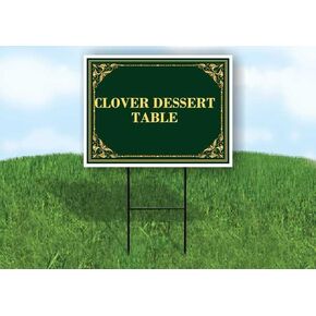 طاولة حلوى البرسيم، عيد القديس باتريك، البرسيم الأيرلندي، أسهم ذهبية فاخرة، إطار على شكل حرف A، جانب واحد، مقاس 23 × 23 بوصة. in Kuwait