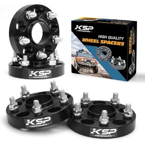 KSP 5x114.3mm Wheel Spacers 25mm Fit for A-c-c-o-r-d Civic CR-V Element Acura CL ILX RSX TLX TSX MDX Forged Hubcentric 64.1mm bore, 12x1.5 Studs Black FOR 5 Lug Tires(4pcs) in Kuwait