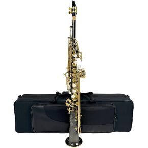 JSS-803 Bb Soprano Saxophone Black golden Sax Instruments for Beginners Intermediate Players in Kuwait