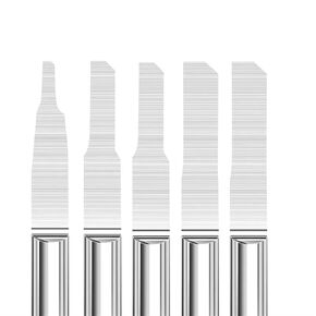 لقم الحفر 1/8 ''عرقوب يميل نحت بت 0.8-3.0 مللي متر كربيد نهاية مطحنة CNC راوتر بت الخشب قاطعة المطحنة 10 قطعة (10 قطعة 3.175x3x8) in Kuwait
