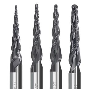 قاطعة الطحن 2 كرة فلوت أنف مدببة نهاية مطحنة HRC55 لقمة توجيه من الكربيد الصلب لقمة نحت ثلاثية الأبعاد أداة طحن معدنية خشبية (R0.5x30.5xD6x75) in Kuwait